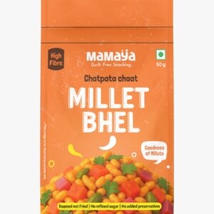 chatpata chaat bhel millet bhel mix healthy Indian snack protein-rich bhel jowar puff snack gluten-free namkeen clean eating snack India high fiber Indian mix chaat-style healthy snack guilt-free bhel