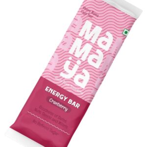 cranberry bar, immunity snack, high fiber bar, date-sweetened bar