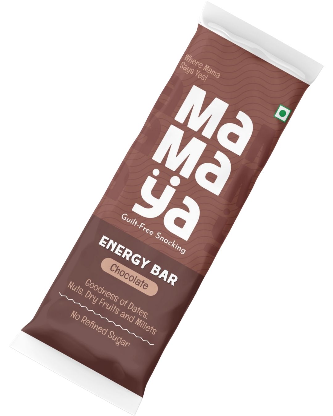 chocolate energy bar, millet snack bar, healthy chocolate snack, clean energy bar