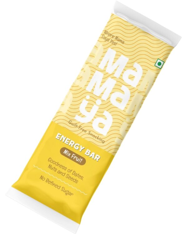 fruit energy bar, healthy snack bar, real fruit bar, millet-based bar
